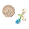 Sunflower Bud Acrylic Glass Seed Beaded Pendant Decorations HJEW-MZ00229-04-3