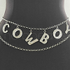 Alloy Crystal Rhinestone Cowboy Tassel Body Chains WG5CCBF-01-4