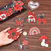 SUNNYCLUE 1 Set Ladybug Wood Pendant Decorations DIY-SC0026-45-3