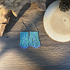 Bohemian Style Glass Seed Bead Tassel Dangle Earrings CI9921-1-2