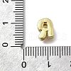 Brass Micro Pave Cubic Zirconia Letter Multi-Strand Links KK-D295-32G-18-3