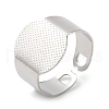 Tarnish Resistant 304 Stainless Steel Open Cuff Ring Findings STAS-R123-14P-1