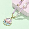 Natural Amethyst Pendant Necklaces for Women NJEW-G165-01C-G-4