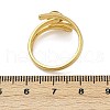 316 Stainless Steel with Natural Mixed Gemstone Cuff Rings RJEW-Z098-01G-10-5