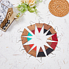 6 Pair 6 Style Resin & Wood Dangle Earrings with Iron Pins EJEW-AB00036-3