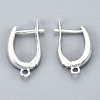 Brass Huggie Hoop Earring Findings KK-S350-072S-1