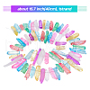 Olycraft 1 Strand Electroplated Natural Quartz Crystal Beads Strands G-OC0002-48-4
