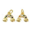 Brass Micro Pave Cubic Zirconia Pendants KK-L231-01G-02-1