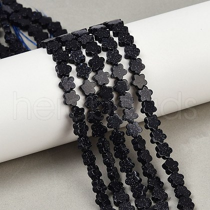 Synthetic Blue Goldstone Beads Strands G-B138-C14-01-1
