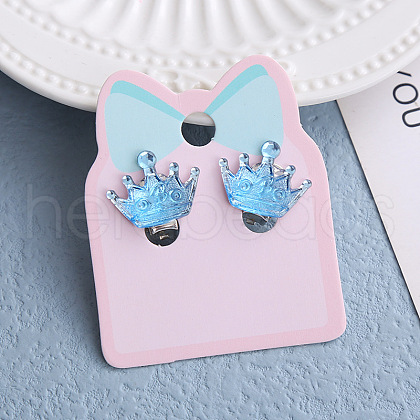 Alloy Plastic Clip-on Earrings for Kid WG9F41F-04-1