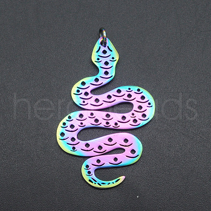 Ion Plating(IP) 201 Stainless Steel Pendants STAS-S105-JA593-1