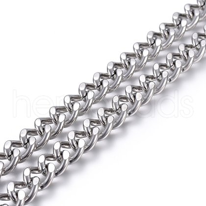 Tarnish Resistant 304 Stainless Steel Curb Chains STAS-P219-03-1