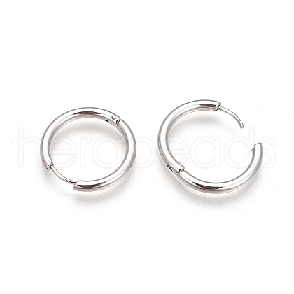 Tarnish Resistant 304 Stainless Steel Hoop Earrings EJEW-P177-P-03-1