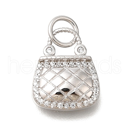 925 Sterling Silver Micro Pave Cubic Zirconia Charms STER-F059-12S-1