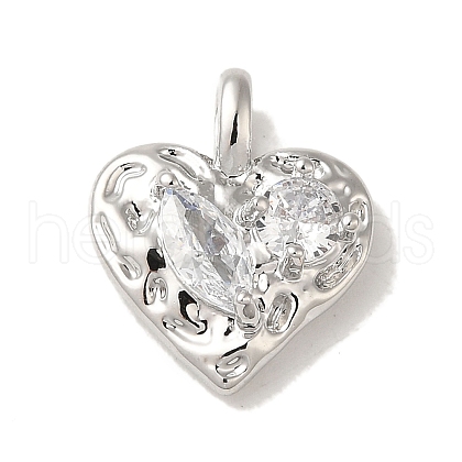 Brass Micro Pave Cubic Zirconia Pendants KK-K371-04P-1