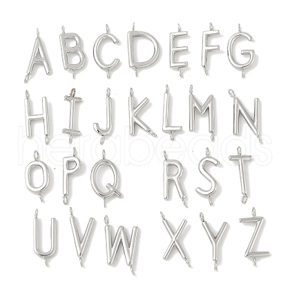26Pcs 26 Styles 304 Stainless Steel Initial Connector Charms STAS-L022-517P-1