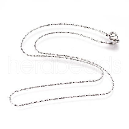 Non-Tarnish 304 Stainless Steel Coreana Chains Necklaces NJEW-G313-17P-1