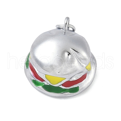 304 Stainless Steel Enamel Pendants STAS-M120-01A-P-1