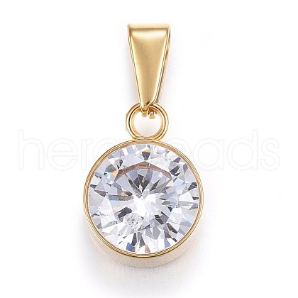 Cubic Zirconia Charms STAS-P216-09G-01-1
