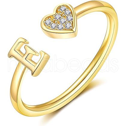 Adjustable Brass Rhinestone Cuff Rings FS-WG29D83-05-1