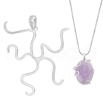 BENECREAT 1Pc 925 Sterling Silver Blank Pendant Cabochon Settings STER-BC0002-44P-1