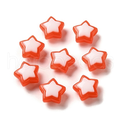 Imitation Jelly Transparent Acrylic Beads SACR-R741-03A-1