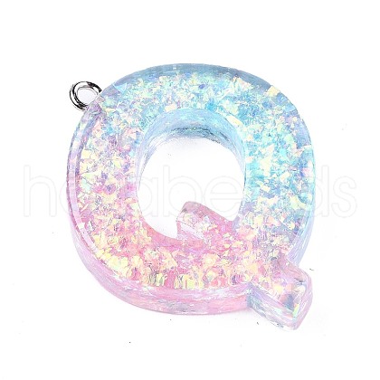 Transparent Epoxy Resin Pendants CRES-S364-002Q-1