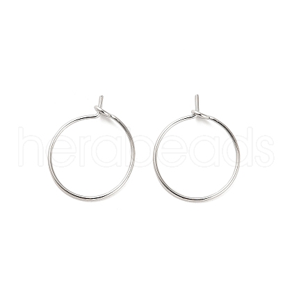 Brass Hoop Earring Findings KK-R112-038A-1