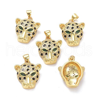 Brass Micro Pave Cubic Zirconia Pendants ZIRC-L100-123G-1