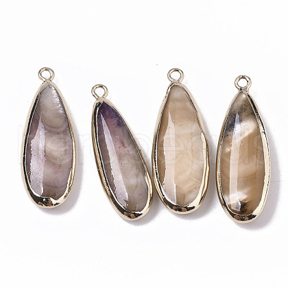 Natural Freshwater Shell Pendants X-SHEL-R047-03D-1