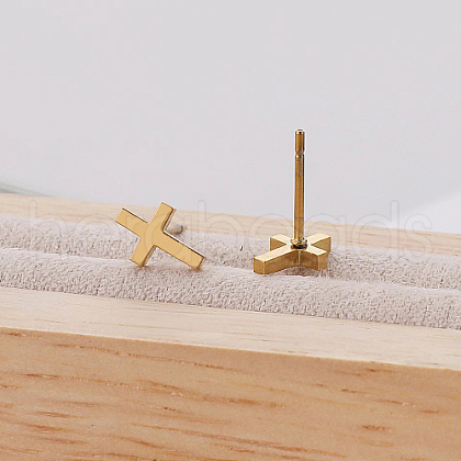 304 Stainless Steel Stud Earrings X-QC0193-1