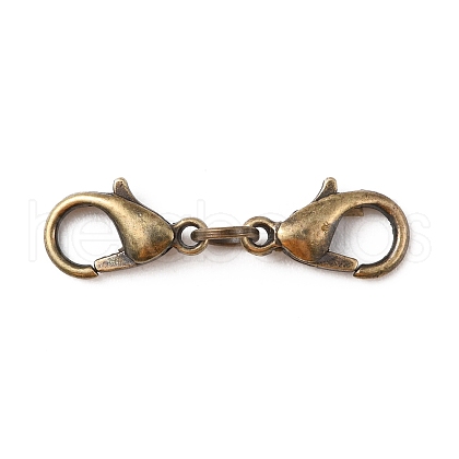 Zinc Alloy Double Lobster Claw Clasps FIND-TAC0016-15AB-1