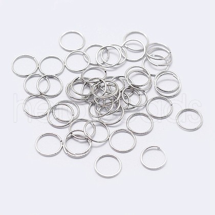 Anti-Tarnish Rhodium Plated 925 Sterling Silver Open Jump Rings STER-F036-02P-0.7x3mm-1
