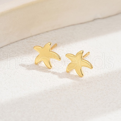 Fashionable Brass Stud Earrings YN8845-3-1