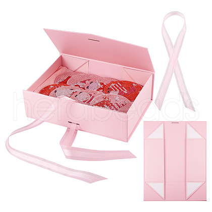Rectangle Foldable Paper Gift Storage Boxes AJEW-TAC0035-07C-1
