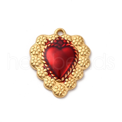 304 Stainless Steel Enamel Pendants STAS-D362-01G-02-1