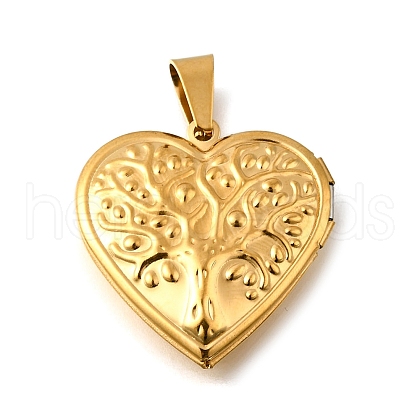316 Stainless Steel Locket Pendants STAS-N0016-18B-G-1