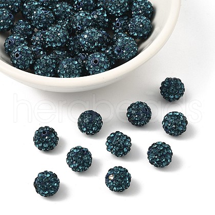 Polymer Clay Rhinestone Beads RB-H284-8MM-229-1