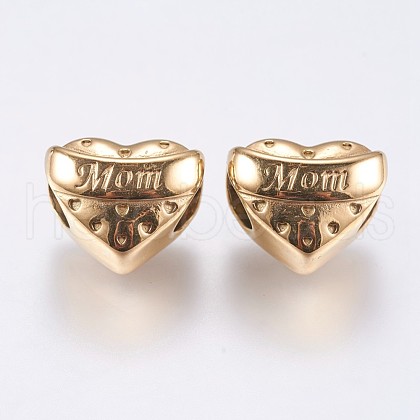 304 Stainless Steel European Beads STAS-I069-17G-1
