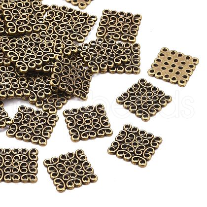 Tibetan Style Filigree Links TIBEP-EA166YKG-AB-LF-1
