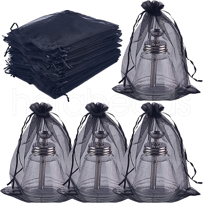 SOFPLATE 50pcs Large Organza Pouches Portable Shoes Bag Travel Storage Drawstring Bags OP-SP0001-03C-02-1