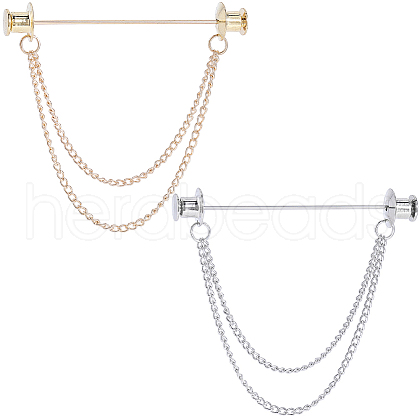 Gorgecraft Zinc Alloy Hanging Chain Brooches FIND-GF0006-87A-1