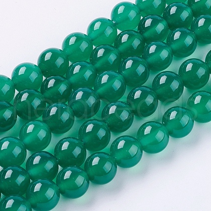 Natural Agate Beads Strands G-G583-8mm-11-1