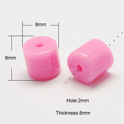 Solid Colour Acrylic Beads SACR-S164-06-1