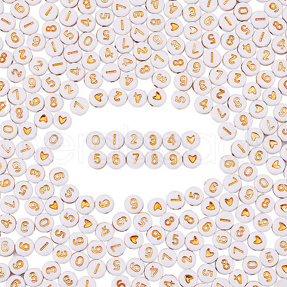 SOFPLATE Acrylic Flat Round Beads SACR-SP0001-05C-1