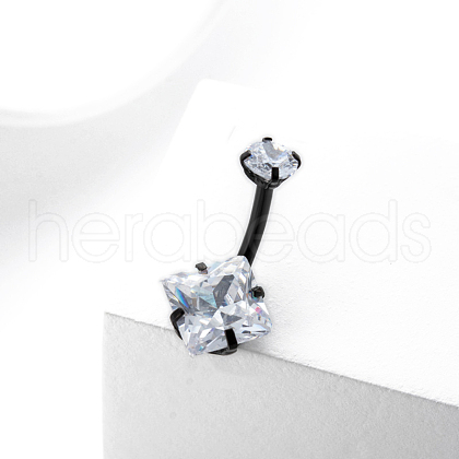 Clear Cubic Zirconia Belly Button Rings FS-WG81544-11-1