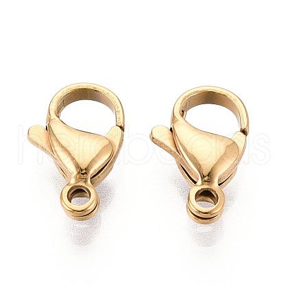 304 Stainless Steel Lobster Claw Clasps STAS-T065-13mm-34G-1