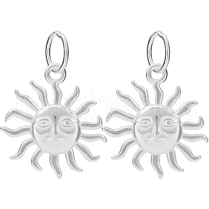 Beebeecraft 2Pcs 925 Sterling Silver Charms STER-BBC0006-96-1