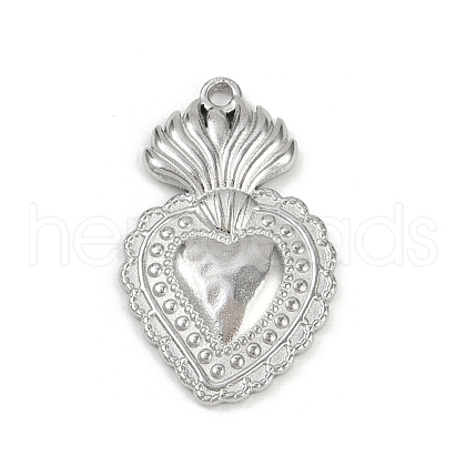 304 Stainless Steel Pendants STAS-P390-02D-P-1