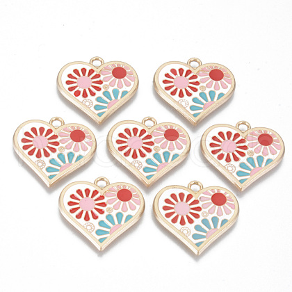 Alloy Enamel Pendants ENAM-T011-37KC-RS-1